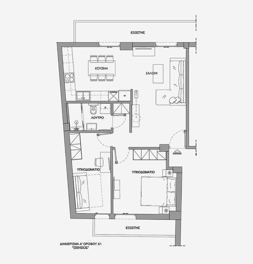 La Larissa Luxury Apartments Peneus Eksteriør billede
